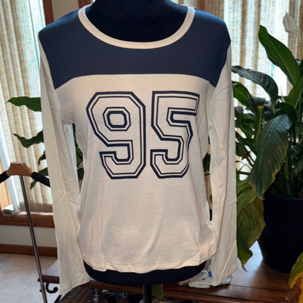 Pink Republic Navy and White Long Sleeve Tee